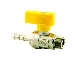 Brass gas ball valve with butterfly handle