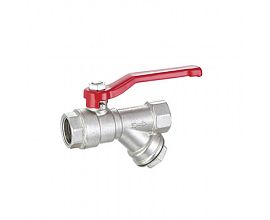 Brass forged Y strainer valve SS304 filter valve with drain valve