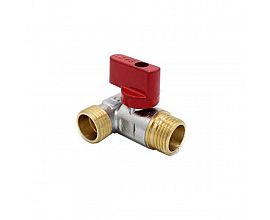 nickel plated mini ball valve isolating three way