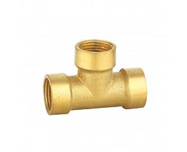 Europe Quality Female thread Brass Equal Tee Y shape Pipe Fitting