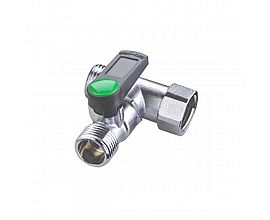 Sell well 3 way two outlet one intlet brass angle valve