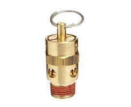 1/4" Male NPT Brass ASME Safety Valve 125 psi Set Pressure