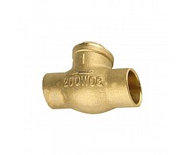 Weld connect brass swing check valve