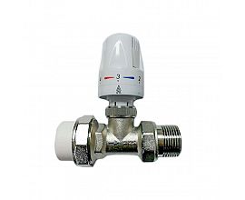 Brass radiator valve with PPR union