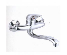 Brass Wall Mounted Kitchen Sink Faucet