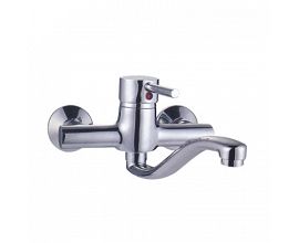 Chromed Kitchen Faucet with Zinc-alloy Handle