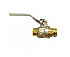 Europe steel handle with plastic cover male brass ball valve