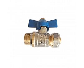 Single Union Brass Male pure Nickel Plated Ball Valve