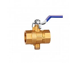 Brass Temperature Measuring Ball Valve