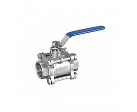 ​3PCS STAINLESS STEEL FEMALE THREAD BALL VALVE