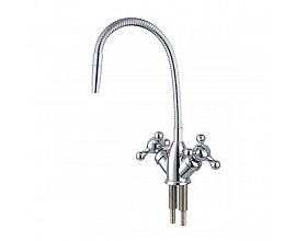 Dual Handle Wall Mount Faucets For Ro Water Filter Use