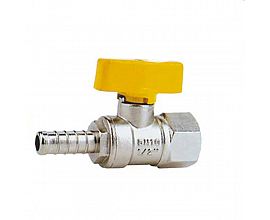 Brass female gas valve with nozzle
