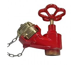 Hydrant valve double dry column socket connectors for fire line DN40