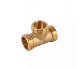 High quality Male Thread Tee Brass Plumbing Water Nipple connector Fittings