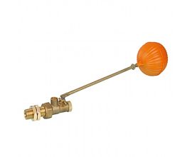 1/2 inch 3/4 inch Brass float ball valve with yellow plastic ball