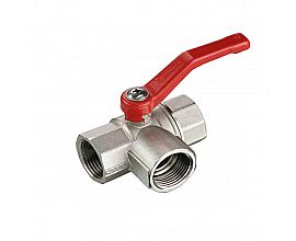 L type three way ball valve