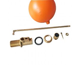 Sanwa heavy type Brass floating valve with 6" plastic ball