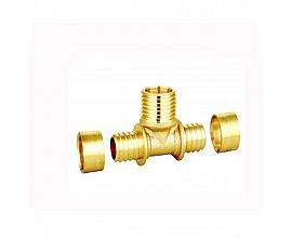 Brass PEX Tee male fittings